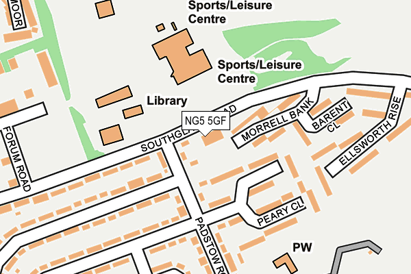 NG5 5GF map - OS OpenMap – Local (Ordnance Survey) NG5 5GF map - OS OpenMap – Local (Ordnance Survey)