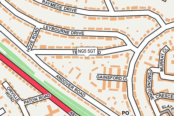 NG5 5GT map - OS OpenMap – Local (Ordnance Survey) NG5 5GT map - OS OpenMap – Local (Ordnance Survey)