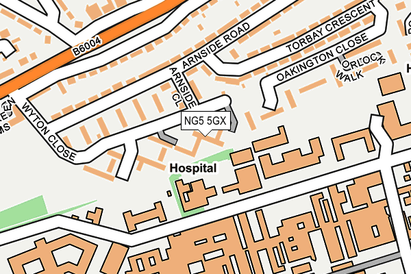 NG5 5GX map - OS OpenMap – Local (Ordnance Survey) NG5 5GX map - OS OpenMap – Local (Ordnance Survey)