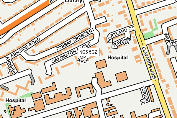 NG5 5GZ map - OS OpenMap – Local (Ordnance Survey) NG5 5GZ map - OS OpenMap – Local (Ordnance Survey)