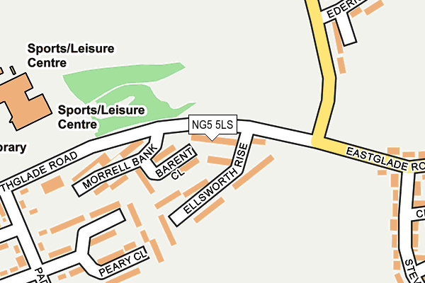 NG5 5LS map - OS OpenMap – Local (Ordnance Survey) NG5 5LS map - OS OpenMap – Local (Ordnance Survey)