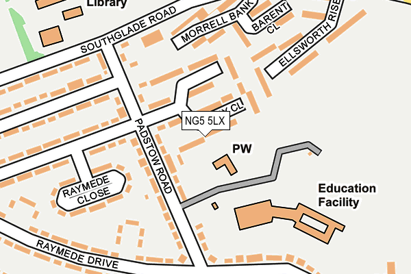 NG5 5LX map - OS OpenMap – Local (Ordnance Survey) NG5 5LX map - OS OpenMap – Local (Ordnance Survey)