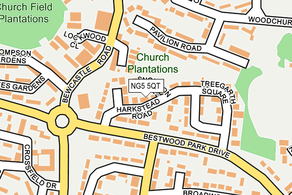 NG5 5QT map - OS OpenMap – Local (Ordnance Survey) NG5 5QT map - OS OpenMap – Local (Ordnance Survey)