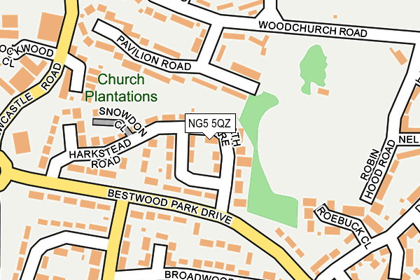 NG5 5QZ map - OS OpenMap – Local (Ordnance Survey) NG5 5QZ map - OS OpenMap – Local (Ordnance Survey)