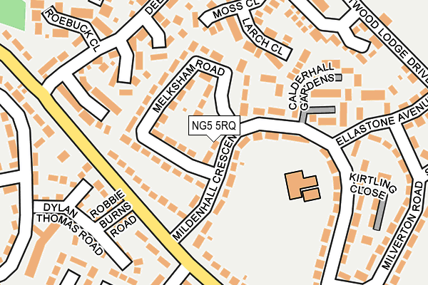 NG5 5RQ map - OS OpenMap – Local (Ordnance Survey) NG5 5RQ map - OS OpenMap – Local (Ordnance Survey)