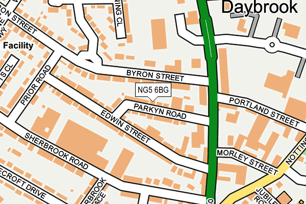NG5 6BG map - OS OpenMap – Local (Ordnance Survey) NG5 6BG map - OS OpenMap – Local (Ordnance Survey)