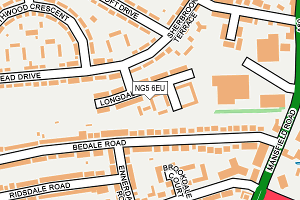 NG5 6EU map - OS OpenMap – Local (Ordnance Survey) NG5 6EU map - OS OpenMap – Local (Ordnance Survey)