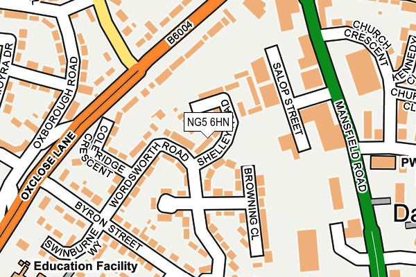 NG5 6HN map - OS OpenMap – Local (Ordnance Survey) NG5 6HN map - OS OpenMap – Local (Ordnance Survey)