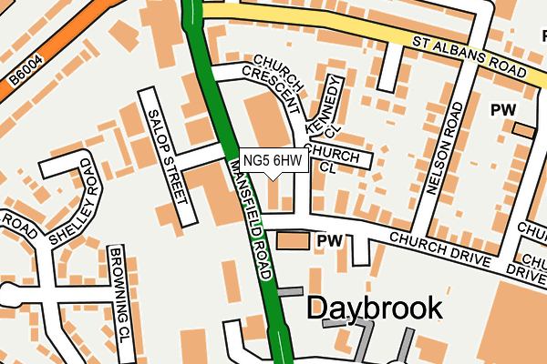 NG5 6HW map - OS OpenMap – Local (Ordnance Survey) NG5 6HW map - OS OpenMap – Local (Ordnance Survey)