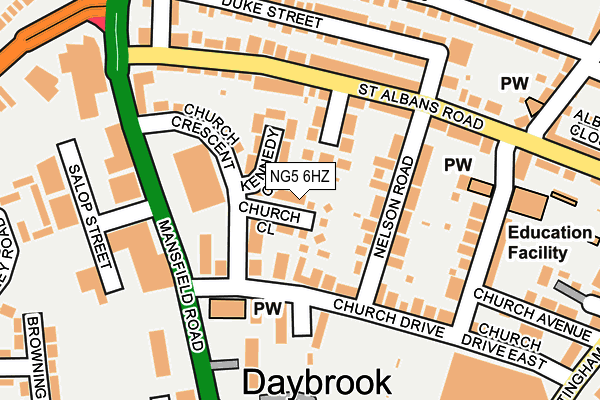 NG5 6HZ map - OS OpenMap – Local (Ordnance Survey) NG5 6HZ map - OS OpenMap – Local (Ordnance Survey)