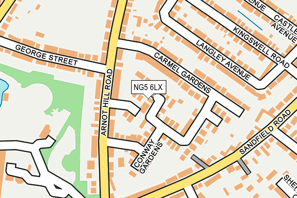 NG5 6LX map - OS OpenMap – Local (Ordnance Survey) NG5 6LX map - OS OpenMap – Local (Ordnance Survey)