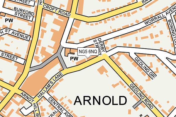 NG5 6NQ map - OS OpenMap – Local (Ordnance Survey) NG5 6NQ map - OS OpenMap – Local (Ordnance Survey)