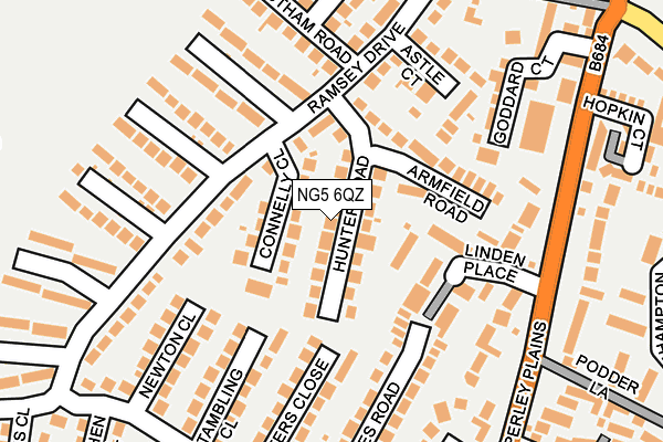 NG5 6QZ map - OS OpenMap – Local (Ordnance Survey) NG5 6QZ map - OS OpenMap – Local (Ordnance Survey)