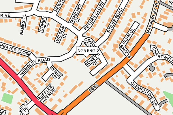 NG5 6RG map - OS OpenMap – Local (Ordnance Survey) NG5 6RG map - OS OpenMap – Local (Ordnance Survey)