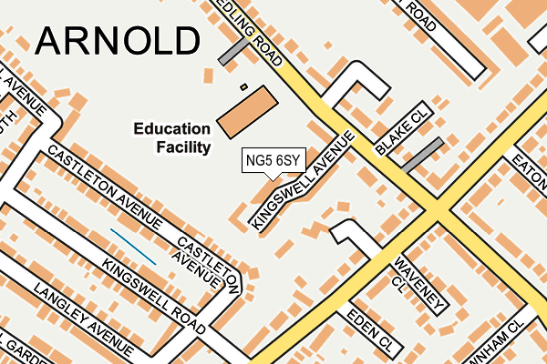 NG5 6SY map - OS OpenMap – Local (Ordnance Survey)