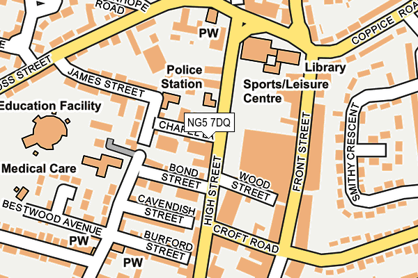 NG5 7DQ map - OS OpenMap – Local (Ordnance Survey) NG5 7DQ map - OS OpenMap – Local (Ordnance Survey)