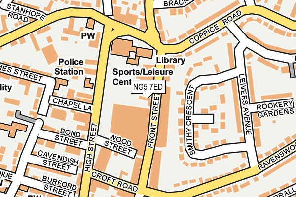 NG5 7ED map - OS OpenMap – Local (Ordnance Survey) NG5 7ED map - OS OpenMap – Local (Ordnance Survey)