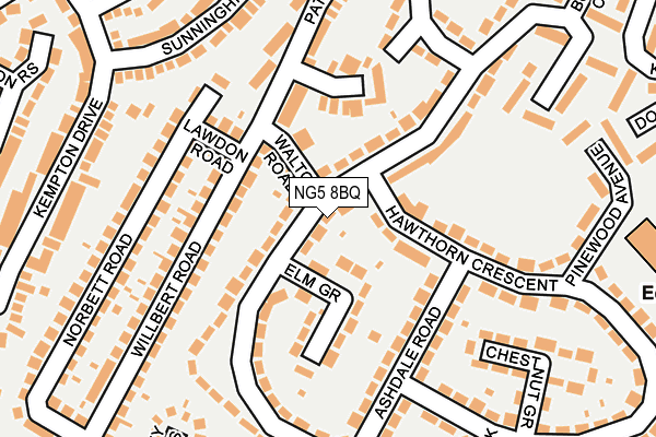 NG5 8BQ map - OS OpenMap – Local (Ordnance Survey) NG5 8BQ map - OS OpenMap – Local (Ordnance Survey)
