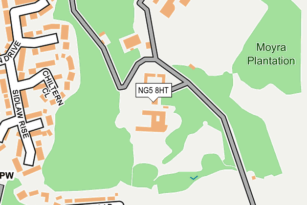 NG5 8HT map - OS OpenMap – Local (Ordnance Survey) NG5 8HT map - OS OpenMap – Local (Ordnance Survey)