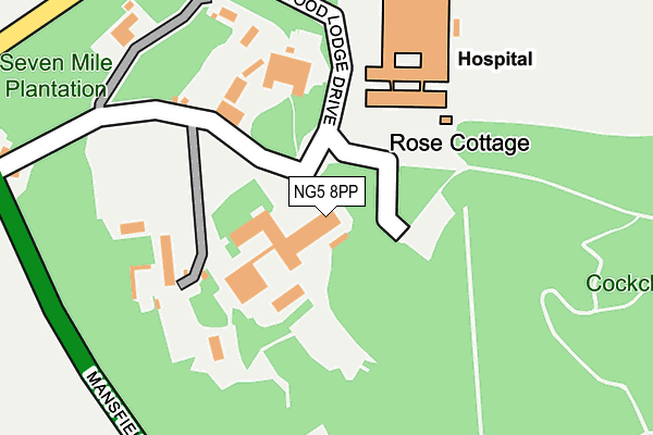 NG5 8PP map - OS OpenMap – Local (Ordnance Survey) NG5 8PP map - OS OpenMap – Local (Ordnance Survey)