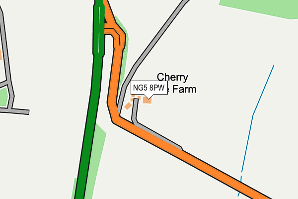 NG5 8PW map - OS OpenMap – Local (Ordnance Survey) NG5 8PW map - OS OpenMap – Local (Ordnance Survey)