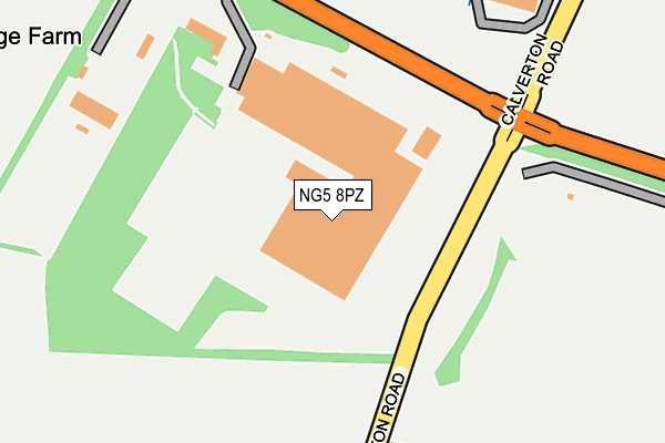 NG5 8PZ map - OS OpenMap – Local (Ordnance Survey) NG5 8PZ map - OS OpenMap – Local (Ordnance Survey)