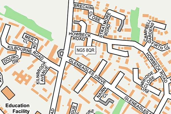 NG5 8QR map - OS OpenMap – Local (Ordnance Survey) NG5 8QR map - OS OpenMap – Local (Ordnance Survey)