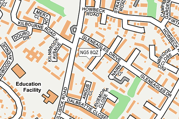NG5 8QZ map - OS OpenMap – Local (Ordnance Survey) NG5 8QZ map - OS OpenMap – Local (Ordnance Survey)