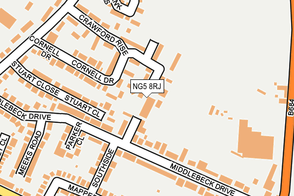 NG5 8RJ map - OS OpenMap – Local (Ordnance Survey) NG5 8RJ map - OS OpenMap – Local (Ordnance Survey)