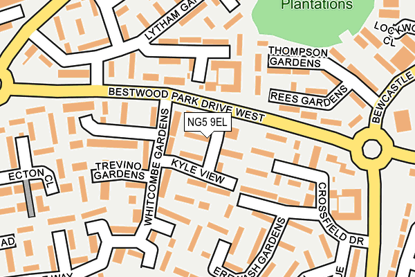NG5 9EL map - OS OpenMap – Local (Ordnance Survey) NG5 9EL map - OS OpenMap – Local (Ordnance Survey)