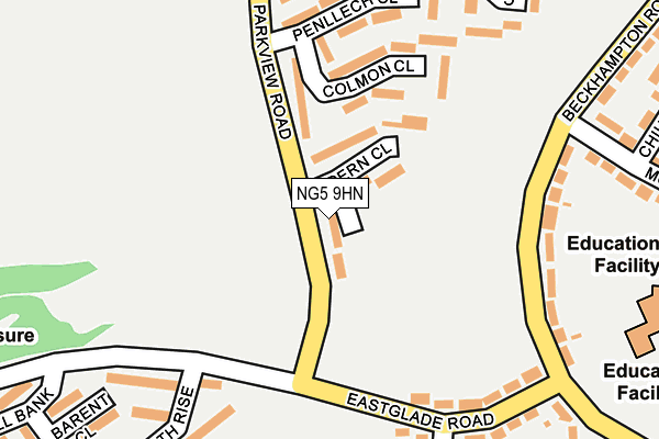 NG5 9HN map - OS OpenMap – Local (Ordnance Survey) NG5 9HN map - OS OpenMap – Local (Ordnance Survey)