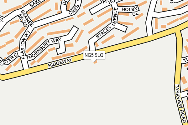 NG5 9LQ map - OS OpenMap – Local (Ordnance Survey) NG5 9LQ map - OS OpenMap – Local (Ordnance Survey)