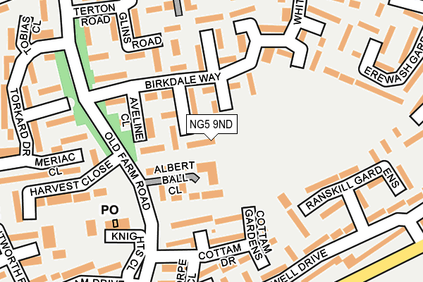 NG5 9ND map - OS OpenMap – Local (Ordnance Survey) NG5 9ND map - OS OpenMap – Local (Ordnance Survey)
