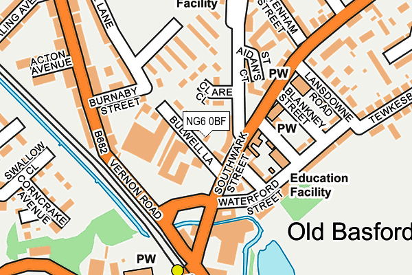 NG6 0BF map - OS OpenMap – Local (Ordnance Survey) NG6 0BF map - OS OpenMap – Local (Ordnance Survey)