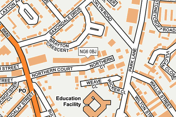 NG6 0BJ map - OS OpenMap – Local (Ordnance Survey) NG6 0BJ map - OS OpenMap – Local (Ordnance Survey)