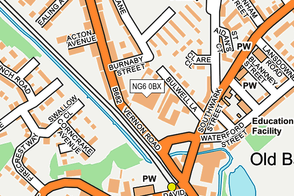 NG6 0BX map - OS OpenMap – Local (Ordnance Survey) NG6 0BX map - OS OpenMap – Local (Ordnance Survey)