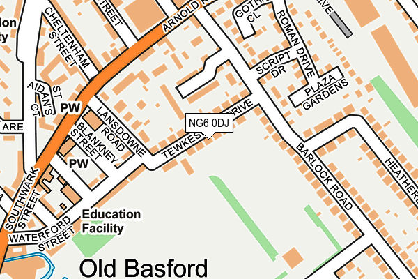 NG6 0DJ map - OS OpenMap – Local (Ordnance Survey) NG6 0DJ map - OS OpenMap – Local (Ordnance Survey)