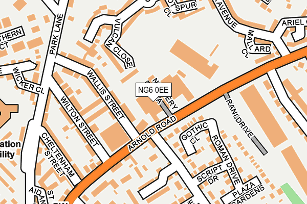 NG6 0EE map - OS OpenMap – Local (Ordnance Survey) NG6 0EE map - OS OpenMap – Local (Ordnance Survey)