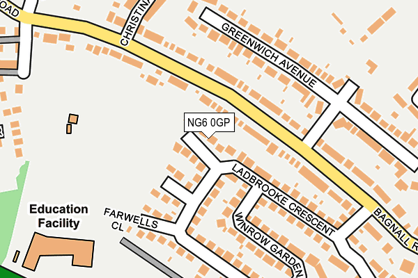 NG6 0GP map - OS OpenMap – Local (Ordnance Survey) NG6 0GP map - OS OpenMap – Local (Ordnance Survey)