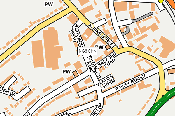 NG6 0HN map - OS OpenMap – Local (Ordnance Survey) NG6 0HN map - OS OpenMap – Local (Ordnance Survey)