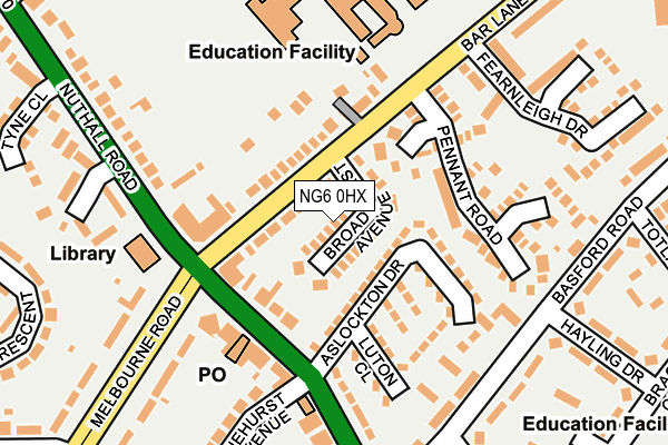 NG6 0HX map - OS OpenMap – Local (Ordnance Survey) NG6 0HX map - OS OpenMap – Local (Ordnance Survey)