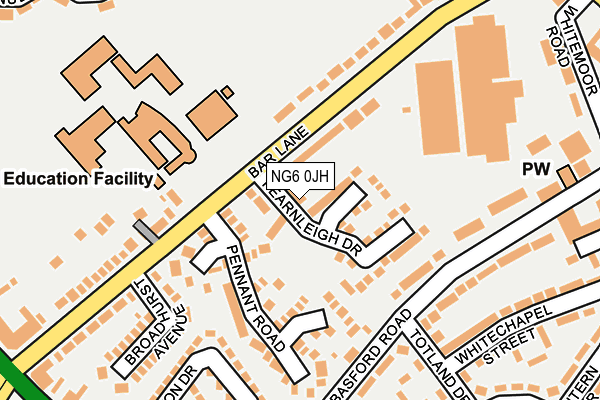 NG6 0JH map - OS OpenMap – Local (Ordnance Survey) NG6 0JH map - OS OpenMap – Local (Ordnance Survey)