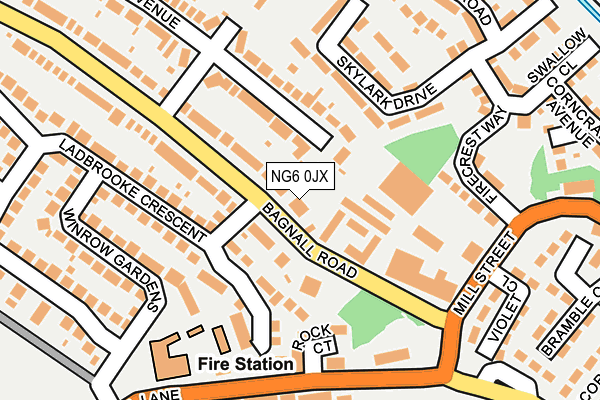 NG6 0JX map - OS OpenMap – Local (Ordnance Survey) NG6 0JX map - OS OpenMap – Local (Ordnance Survey)