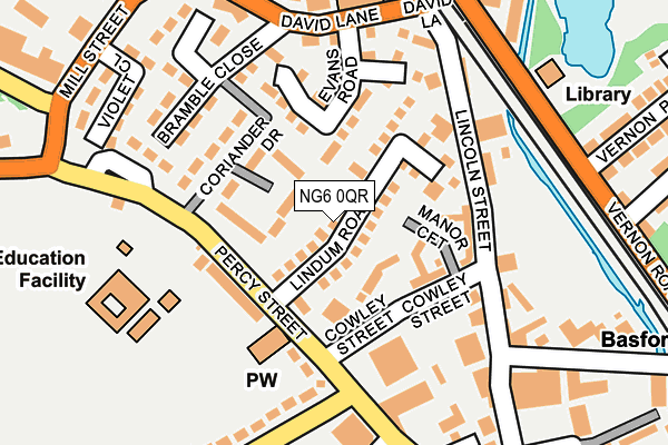 NG6 0QR map - OS OpenMap – Local (Ordnance Survey) NG6 0QR map - OS OpenMap – Local (Ordnance Survey)