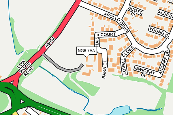 NG6 7AA map - OS OpenMap – Local (Ordnance Survey) NG6 7AA map - OS OpenMap – Local (Ordnance Survey)