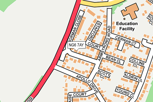 NG6 7AY map - OS OpenMap – Local (Ordnance Survey) NG6 7AY map - OS OpenMap – Local (Ordnance Survey)