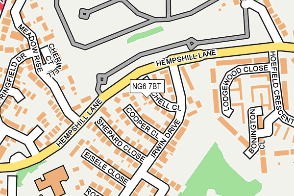 NG6 7BT map - OS OpenMap – Local (Ordnance Survey) NG6 7BT map - OS OpenMap – Local (Ordnance Survey)