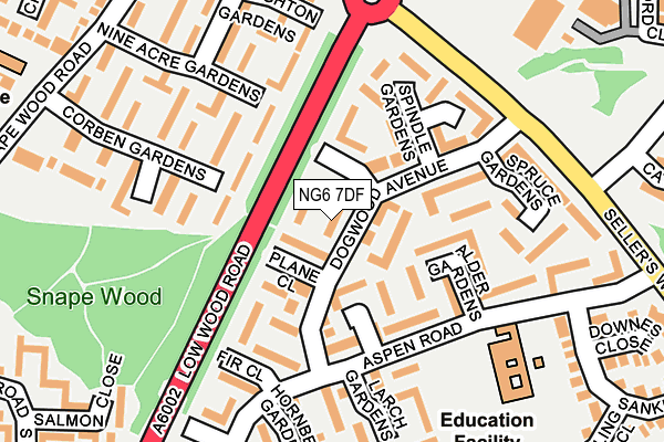 NG6 7DF map - OS OpenMap – Local (Ordnance Survey) NG6 7DF map - OS OpenMap – Local (Ordnance Survey)