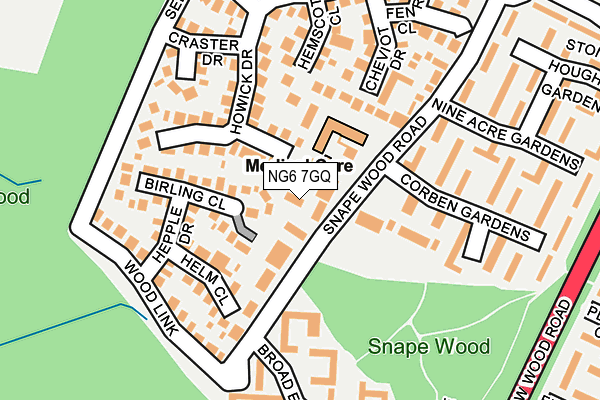 NG6 7GQ map - OS OpenMap – Local (Ordnance Survey) NG6 7GQ map - OS OpenMap – Local (Ordnance Survey)