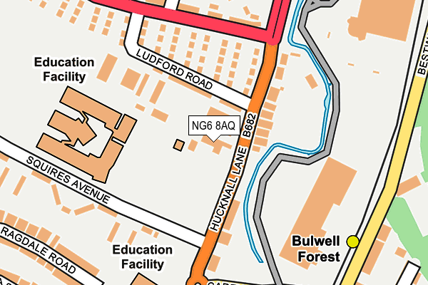 NG6 8AQ map - OS OpenMap – Local (Ordnance Survey) NG6 8AQ map - OS OpenMap – Local (Ordnance Survey)